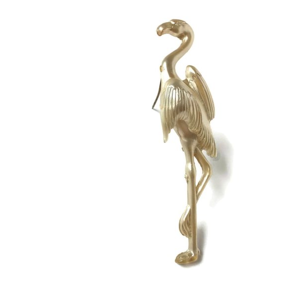 Celluloid Flamingo Brooch, Molded and Carved Iride - Picture 3 of 7